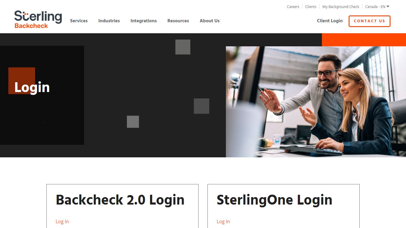 Login - Sterling Backcheck